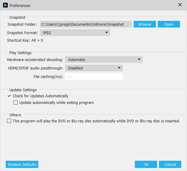 Vidmore Player скачать